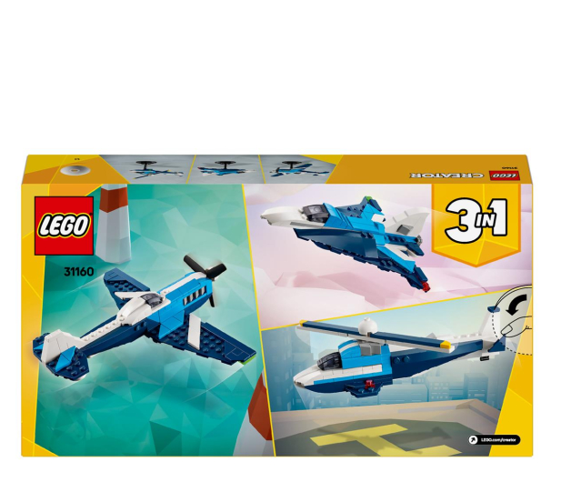 LEGO Creator 31160 Statek powietrzny: samolot wyścigowy - 1284263 - zdjęcie 3